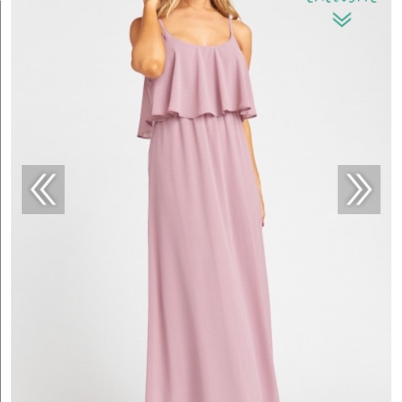 CAITLIN RUFFLE MAXI DRESS ~ ANTIQUE ROSE CHIFFON - Picture 4 of 7